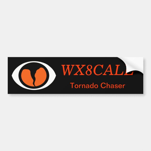 Customisable Call Sign SKYWARN Bumper Sticker (Front)