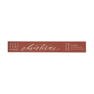 Customisable Calligraphy Christmas Envelope Label