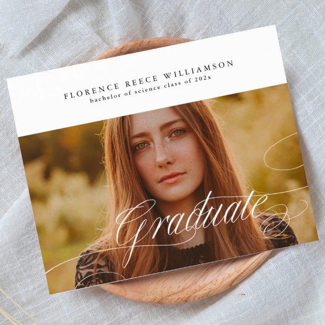 Customisable Calligraphy Photo College Graduation  (Creator Uploaded)