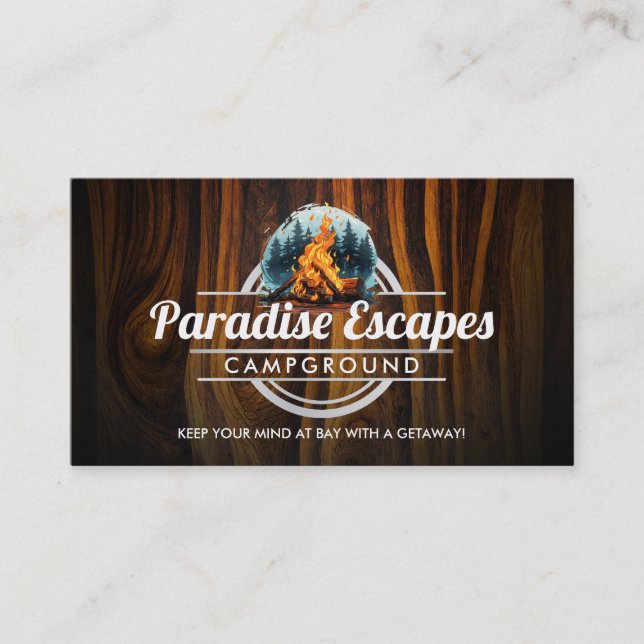 Customisable Campground business cards (Front)