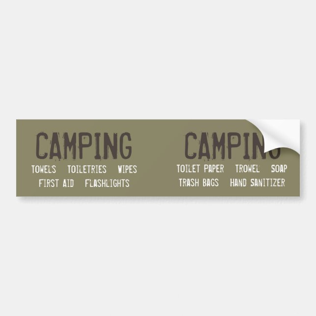 Customisable Camping Organisation Labels (Front)