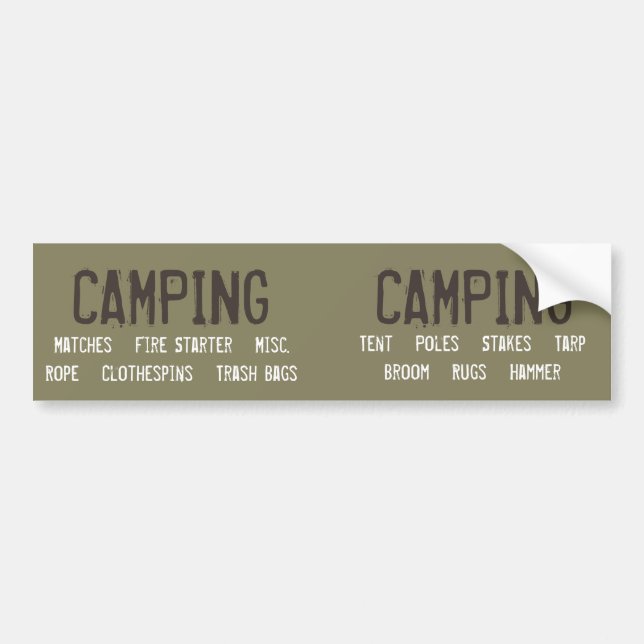 Customisable Camping Organisation Labels (Front)