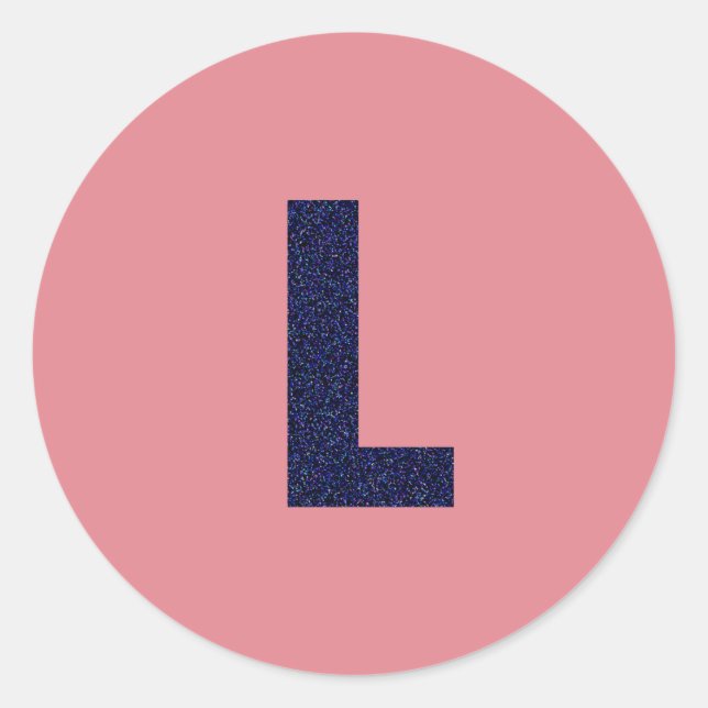 Customisable Capital L Sticker with Faux Glitter (Front)