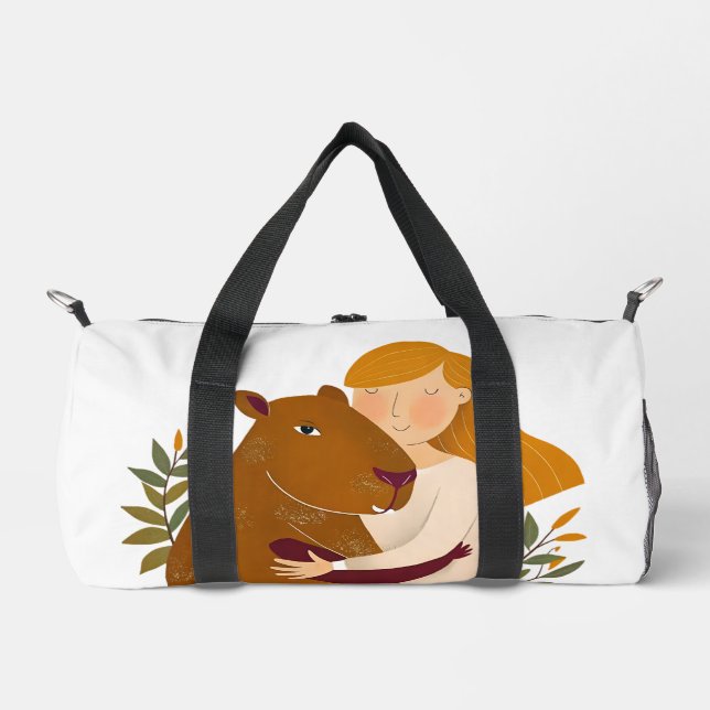 Customisable Capybara Duffel Bag (Front)