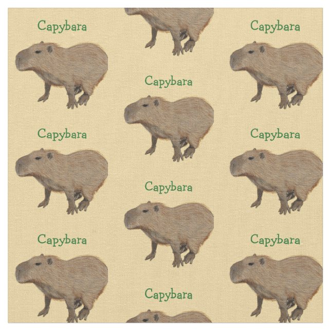 Customisable Capybara Fabric (Close Up)