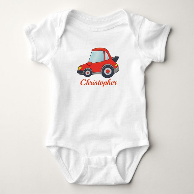 Customisable Car Baby Bodysuit (Front)