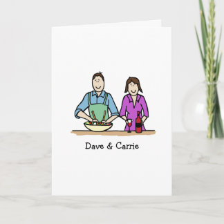 Customisable card- cooking couple card