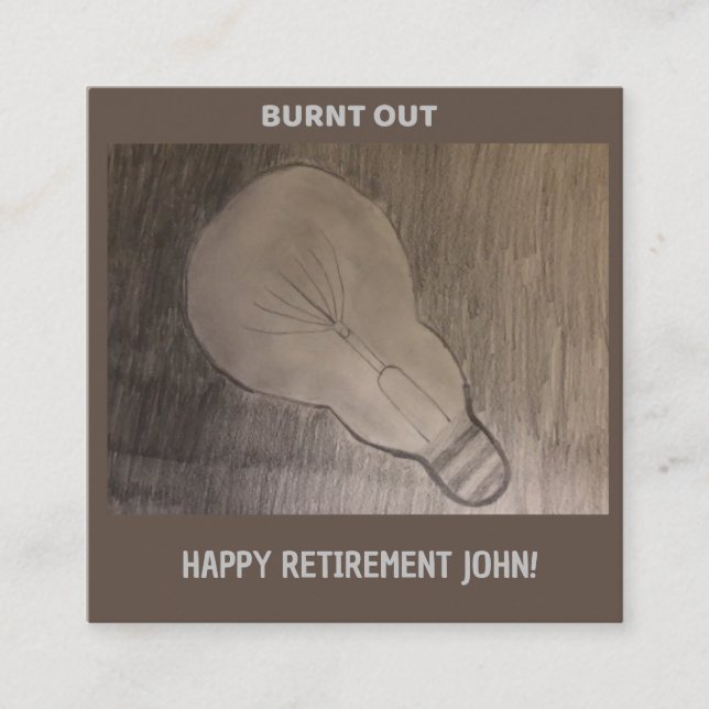 Customisable Card - For Retirement or Any Occasion (Front)