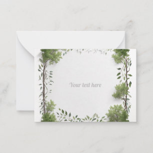 Customisable card in a plant frame