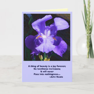 Customisable Card: Iris With Inspirational Card