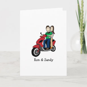 Customisable card- scooter couple card