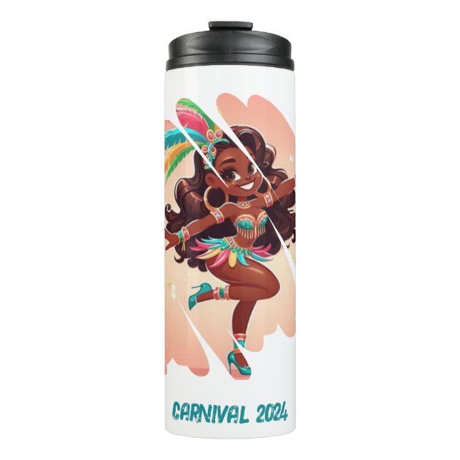 Customisable Caribbean Carnival-Themed Tumbler (Front)