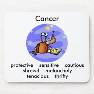Customisable Cartoon Cancer Crab traits Zodiac Mouse Pad