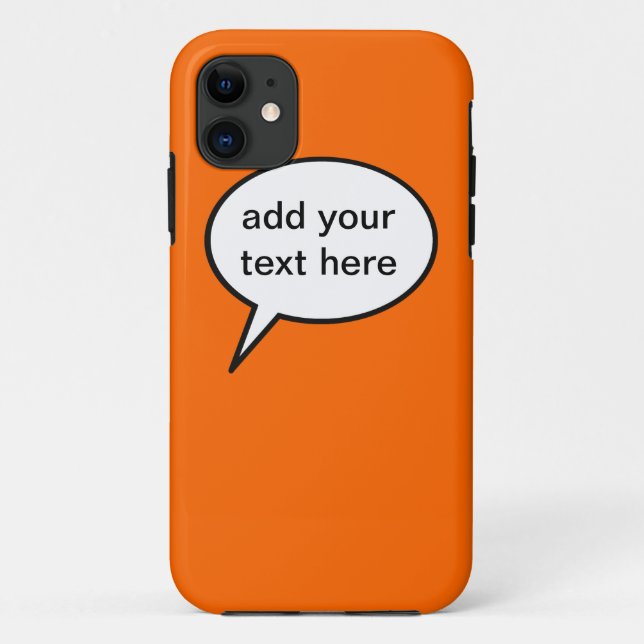 customisable cartoon speech balloon Case-Mate iPhone case (Back)
