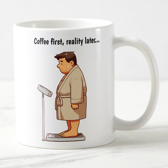 Customisable Cartoon Weight Scale  Coffee Mug (Creator Uploaded)