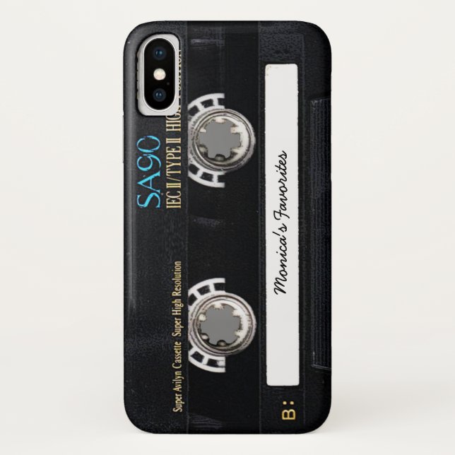 Customisable Cassette Tape Case-Mate iPhone Case (Back)