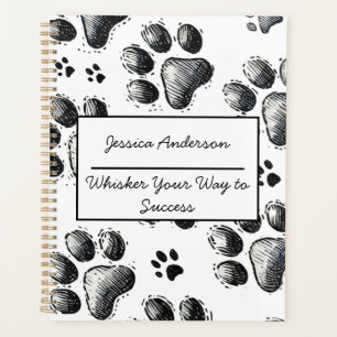Customisable Cat Lover Planner with Paw Print