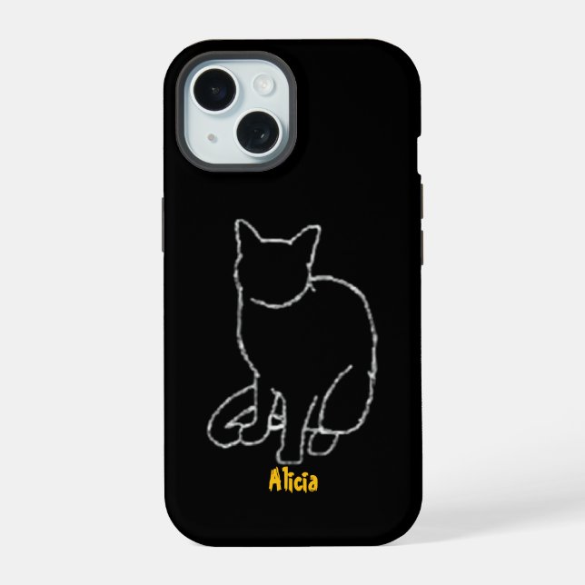 Customisable Cat Phone Case (Back)