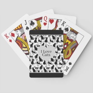 Customisable Cat Print Classic Playing Cards