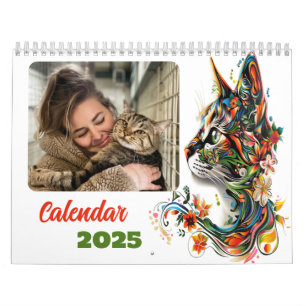 Customisable Cat-Themed Calendar 2025