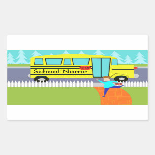 Customisable Catching the School Bus Stickers