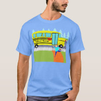 Customisable Catching the School Bus T-Shirt
