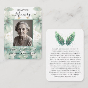 Customisable Celebration of Life Prayer Card