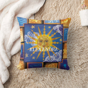 Customisable Celestial Sun Celestial Cushion