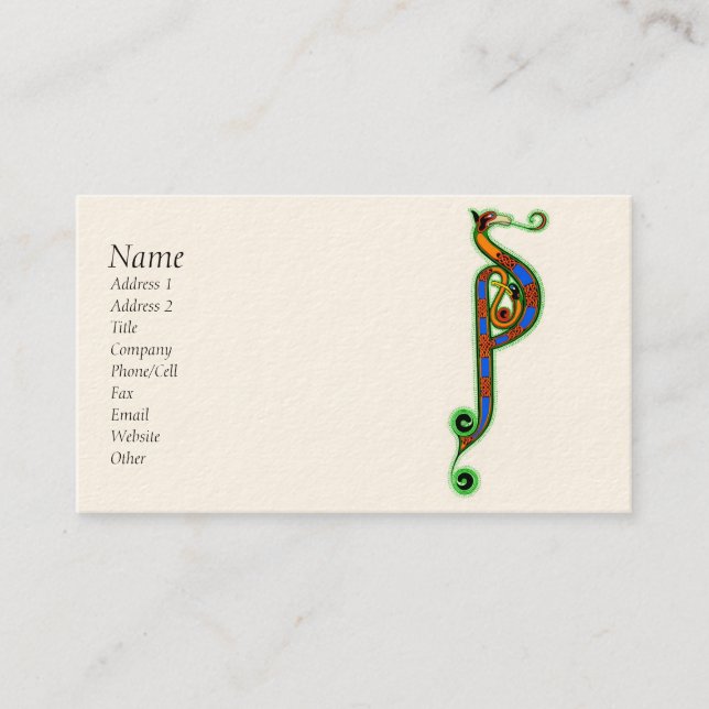 Customisable Celtic Art Business Cards (Front)