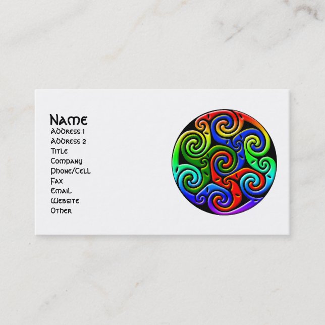 Customisable Celtic Art Business Cards (Front)