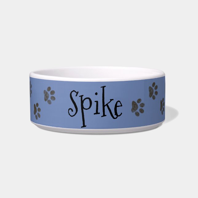 Customisable Ceramic Pet Bowl W/Name (Front)