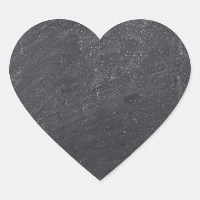 Customisable Chalkboard Background Heart Sticker (Front)