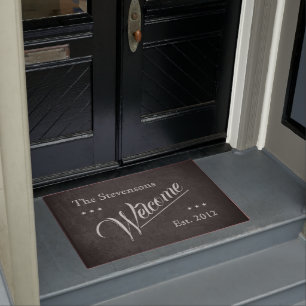 Customisable Chalkboard Welcome Doormat