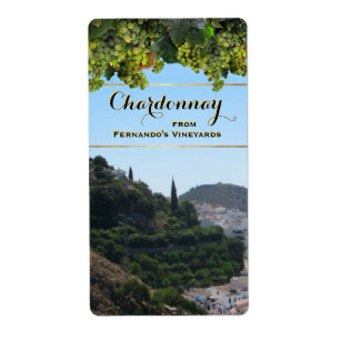 Customisable Chardonnay Wine Label