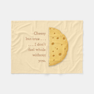 Customisable Cheesy Romantic Message Trompe L'oeil Fleece Blanket