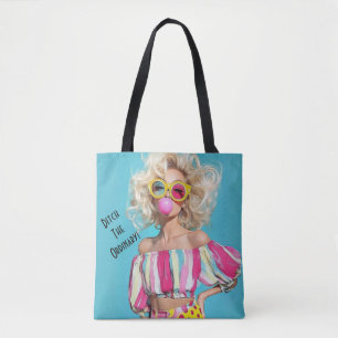 Customisable Chic Blonde "Ditch The Ordinary"  Tote Bag
