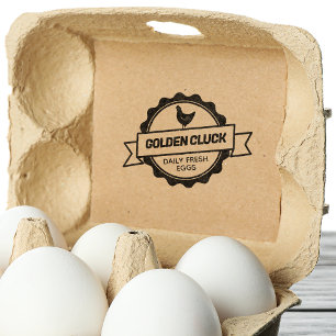 Customisable Chicken Farm Fresh Eggs Rubber Stamp