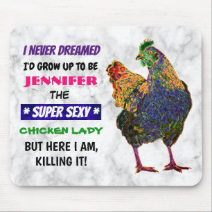 Customisable Chicken Lady - Mouse Pad