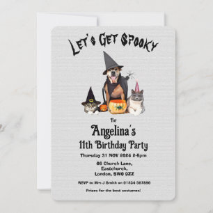 Customisable Child Costume Birthday Party Invitation