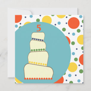 Customisable Child's Birthday Invitation - Dots