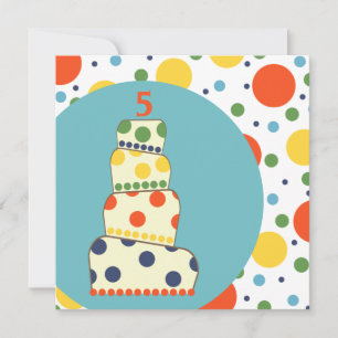 Customisable Child's Birthday Invitation - Dots