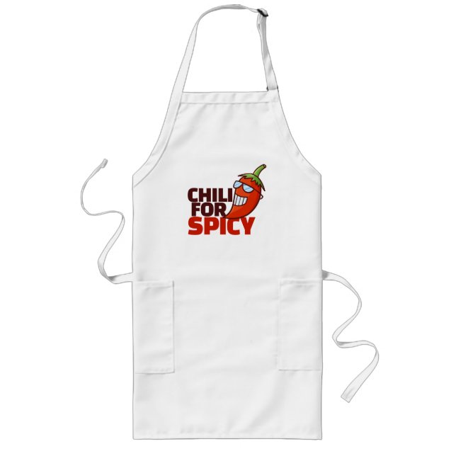 Customisable Chilli for Spicy T-Shirt Long Apron (Front)