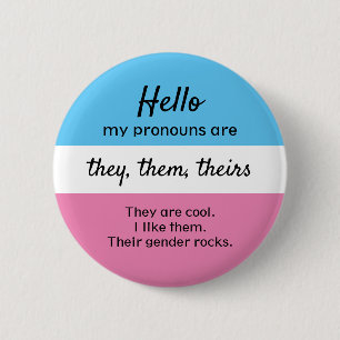 Customisable Choose Your Pronouns 6 Cm Round Badge