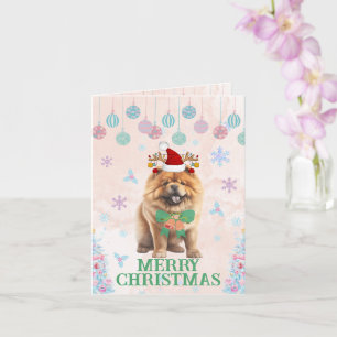 Customisable Chow-Chow Christmas Greeting Card