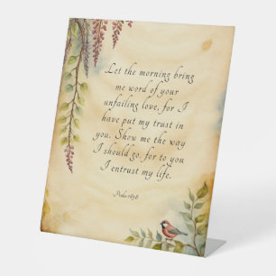 Customisable Christian Bible Verse Art Pedestal Sign