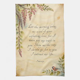 Customisable Christian Bible Verse Art Tea Towel