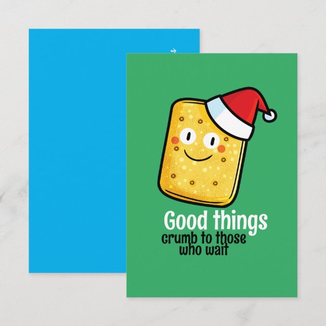 Customisable Christmas biscuit Thank You Card (Front/Back)