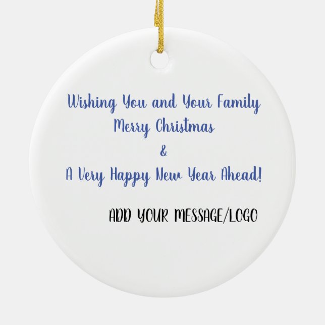 Customisable Christmas Ceramic Ornament 2024 (Back)