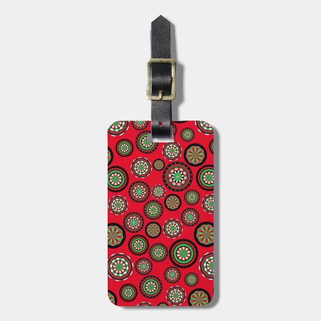 Customisable Christmas Dartboards Luggage Tag (Front Vertical)