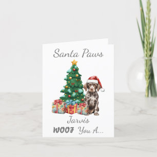 Customisable Christmas Dog  Holiday Card